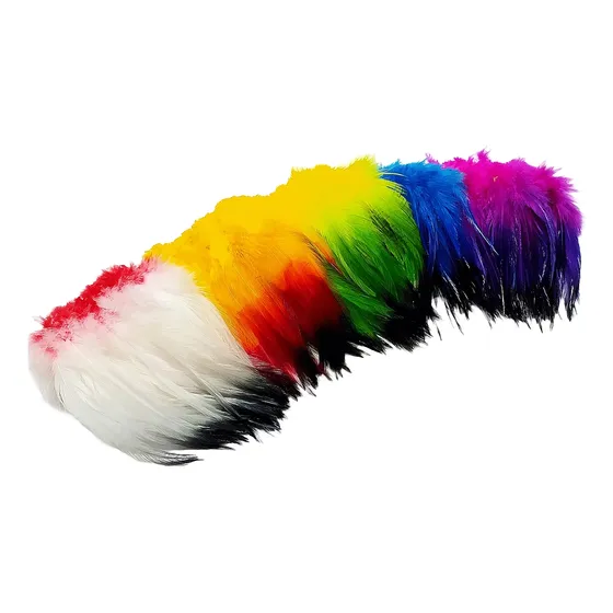 Material Atado Moscas Strung Saddle Plumas Punta Negra F N F