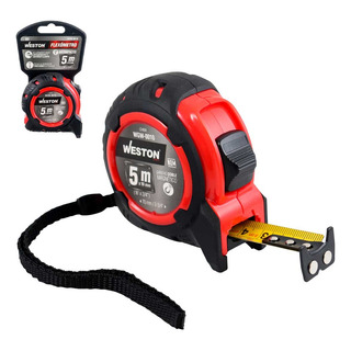 Flexometro 5m X 19mm Rojo Anti Impacto Flexometro 5m X 19mm Rojo Anti Impacto