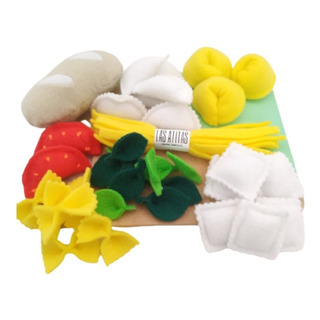 Comida De Tela Kit Pastas Más De 24 Piezas Atitas Juguetes Comida De Tela Kit Pastas Más De 24 Piezas Atitas Juguetes