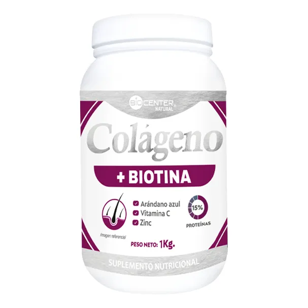 Colageno + Biotina Biocenter Natural Vit C - Zinc 1 Kg