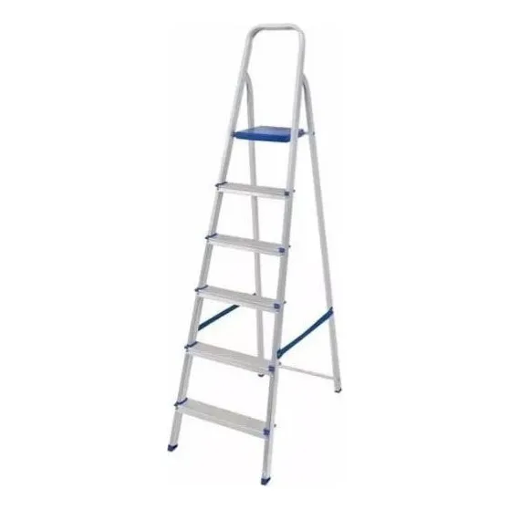 Escalera De Aluminio 6 Escalones 1.30 Mts Kirkor Franca - Sa
