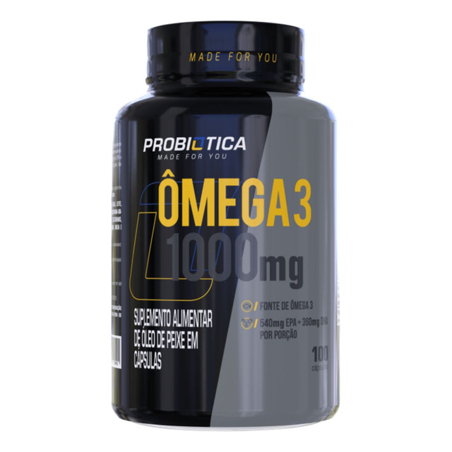 Ômega 3 Pro 100 Capsulas Óleo De Peixe - Probiótica Sabor Sem Sabor Ômega 3 Pro 100 Capsulas Óleo De Peixe - Probiótica Sabor Sem Sabor