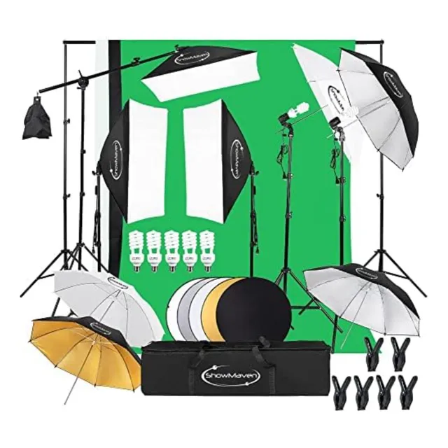 Kit Para Estudio Fotografico Con Fondos Incluidos