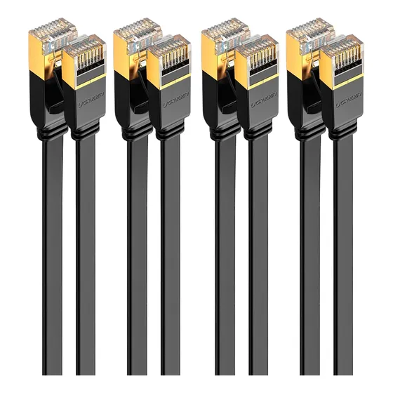 Kit 4 Ugreen Cabo Rede Cat 7 U/ftp Rj45 1000mbs Enthernet 5m