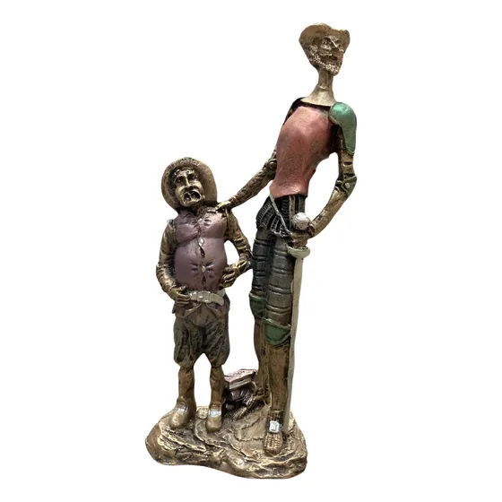Quijote Y Sancho Panza Con Espada De Pie 25 Cm Dharma