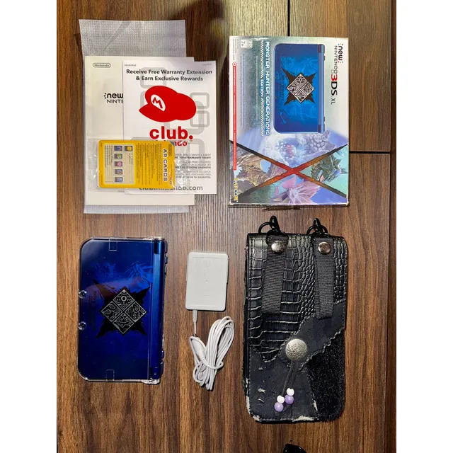 New Nintendo 3ds Xl Monster Hunter G Completo Como Nuevo Azul