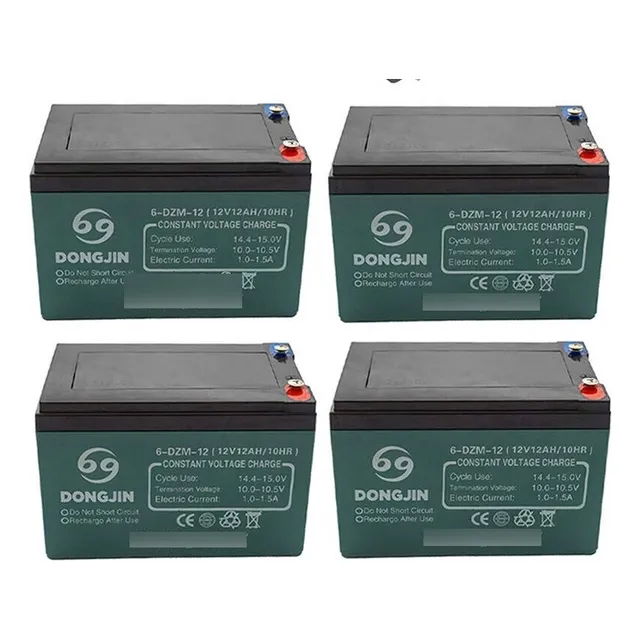 Bateria De Moto 4x 12v 12ah 6-dmz-12 Batería + 48v 