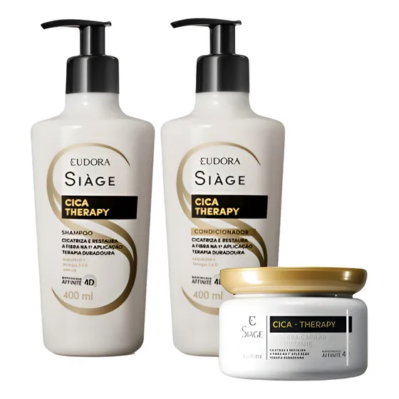 Kit Eudora Siàge Cica Therapy 400ml + Mascara Capilar