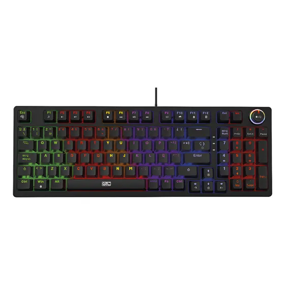 Teclado Gamer Mecánico Pc Rising Frost 80% Usb Switch Red