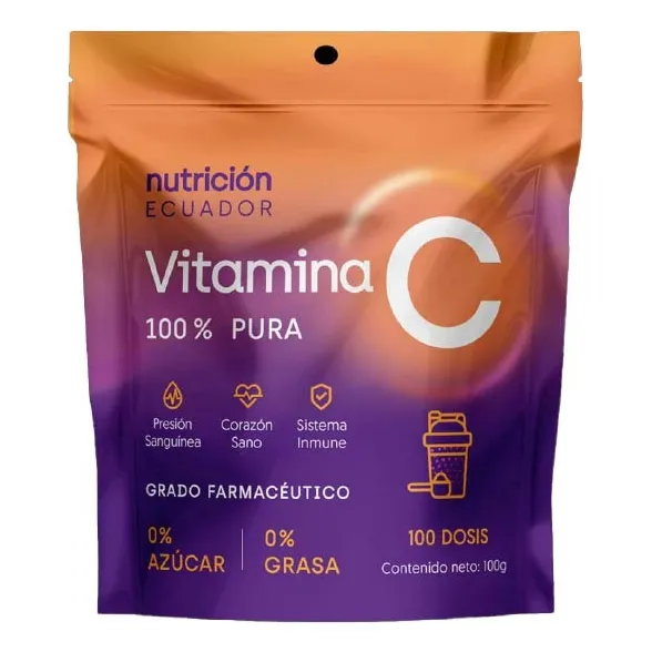 Vitamina C 100% Pura De 1000mg Con Registro Sanitario
