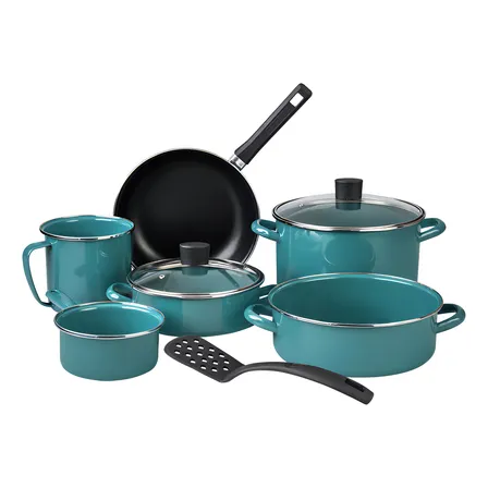 Batería De Cocina De Peltre Cinsa Modelo Terranova De 9 Piezas Color Verde – Turquesa
