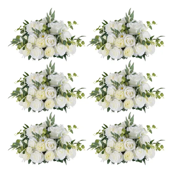 Blosmon Centro Mesa Flor Artificial 6 Pieza S 17.7  Falsa