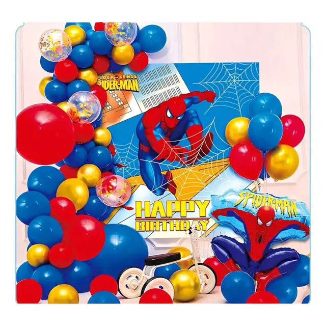Set Decoración Cumpleaños Niños Spider-man