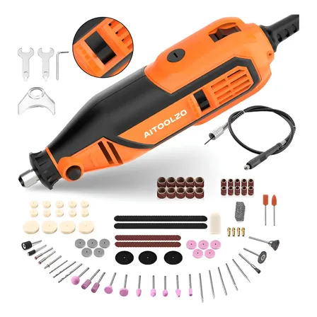 Kit Micro Retifica Acessórios Aitoolzo 92 Peças + Potente 110v