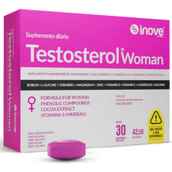 Testosterol Woman - 30 Comprimidos - Inove Nutrition Sabor Sem sabor