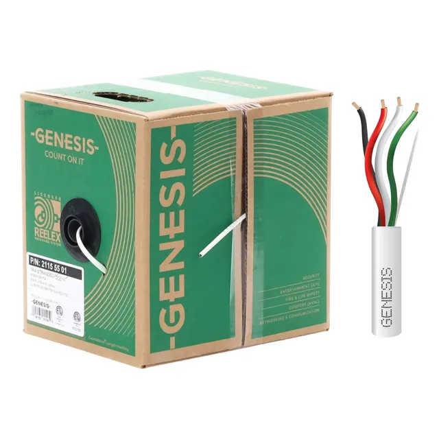 Bobina De 152 Metros Cable De Cobre 4 X 18 Awg  Riser Blanco