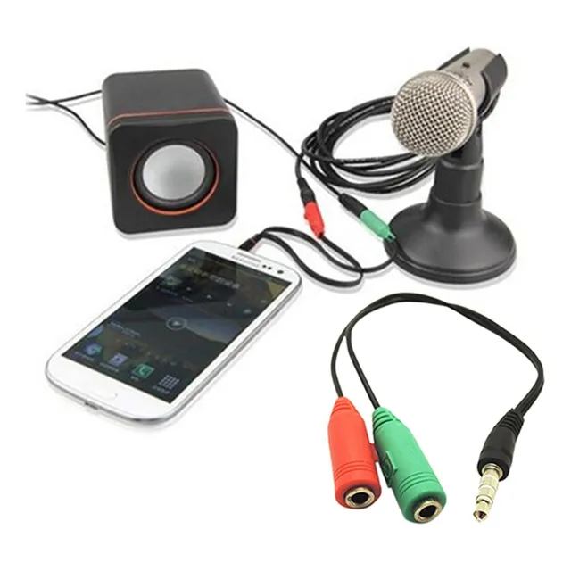 Cable Audio Red/verde - 0.138 Pulgada - Spliter 2 Hembra