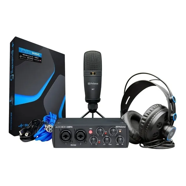 Pack Producción Musical Presonus Abox96st25 Color Negro
