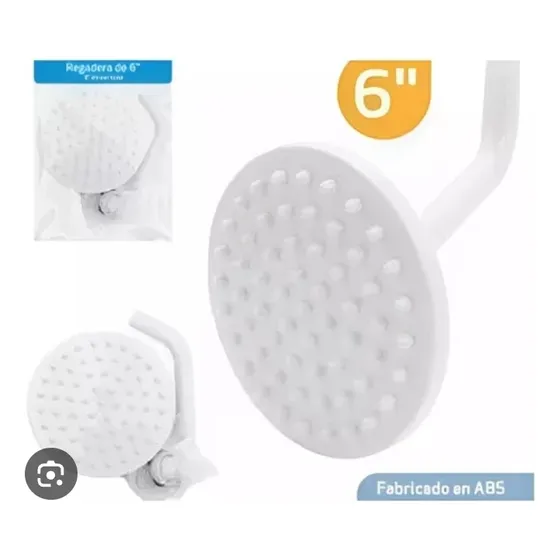 Ducha Plástico Blanca Redonda 6  Griven 88310