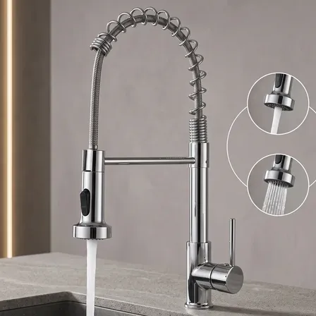 Torneira Inox Misturador Cozinha Bancada 360° Flexível Pia Prateado Cromado