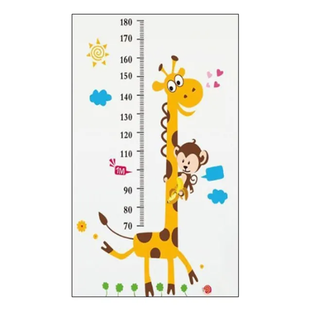 Tallímetro Para Niños Adhesivo Los Animales De Colores Vinil