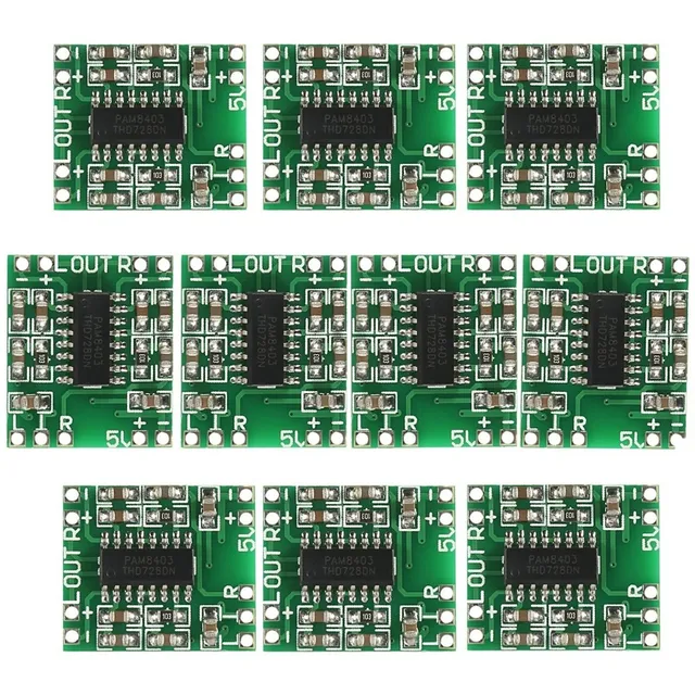 10 Pam8403 (10 Piezas) Amplificador De Audio Clase D 2 X 3w