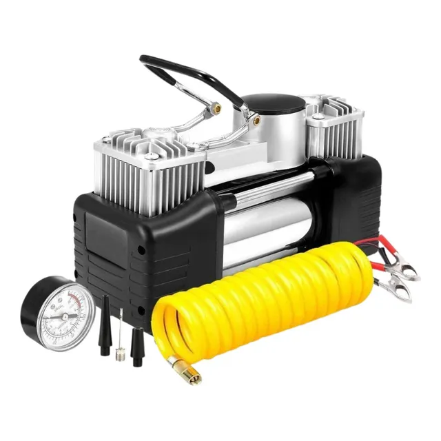 Compresor De Aire Doble Cilindro 12v Inflador Neumáticos