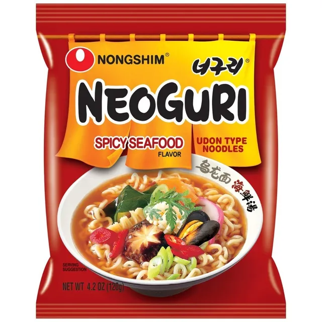 Ramen Coreano Nongshim Spicy Seafood 120g Sopa Instantánea.