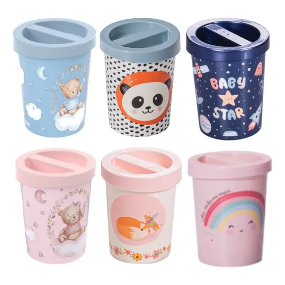Porta Cotonete E Algodão Infantil Bebê 300ml Bpa Free