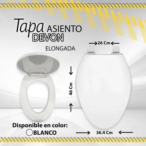 Asiento De Inodoro Largo 17 Devon