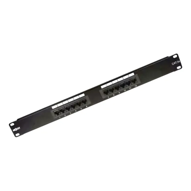 Patch Panel Nexxt 12 Puertos Cat5e Rj45 Negro P/n Aw190nxt01