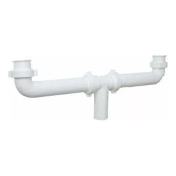 Colector Doble Para Fregadero Rosca Borde