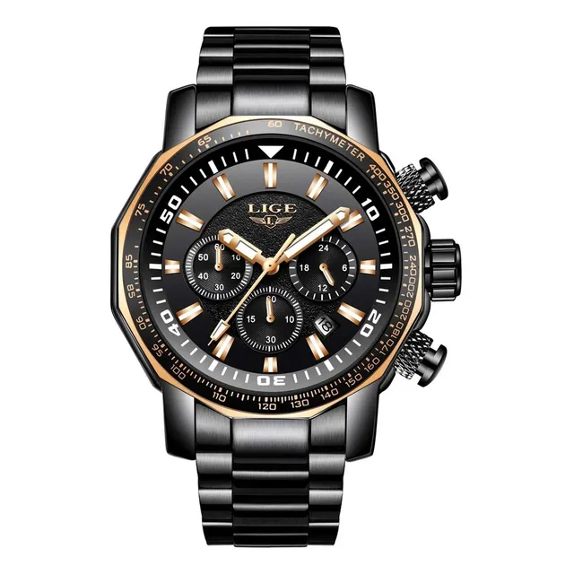 Reloj Lige Formato Grande. Acero.negro O Blanco. Nuevo.