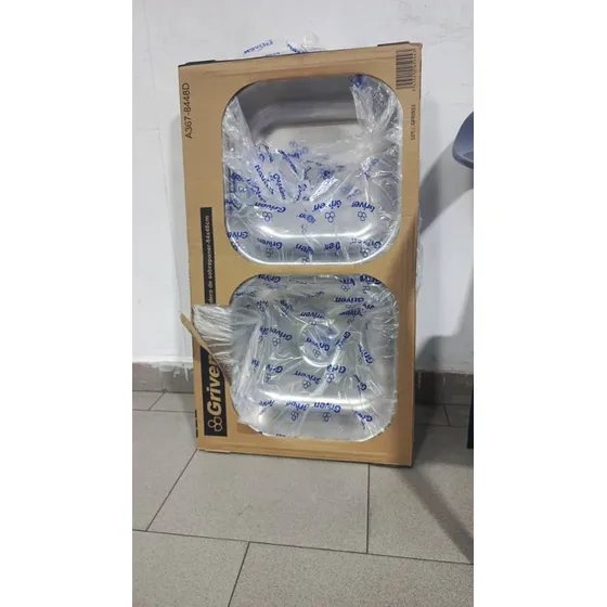 Fregadero Doble Tina Acero Inoxidable Reforzado 84x48 Griven