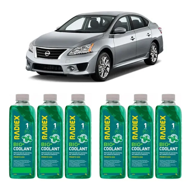6 Litros Aditivo Radiador Para Arrefecimento Nissan Sentra