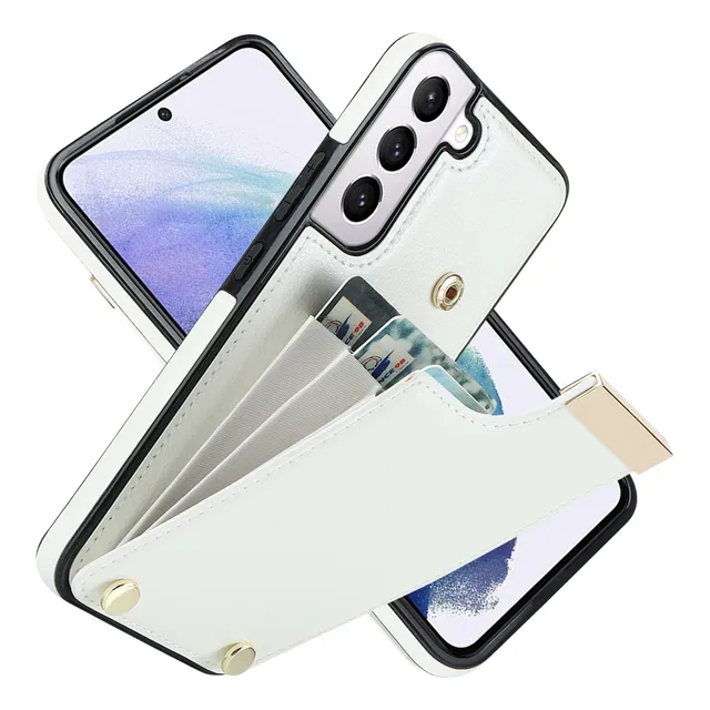 Funda De Piel De Alta Calidad Para Samsung Serie S23: Funda, Ranura Para Tarjetas De Crédito, Cartera, Protección De Bordes