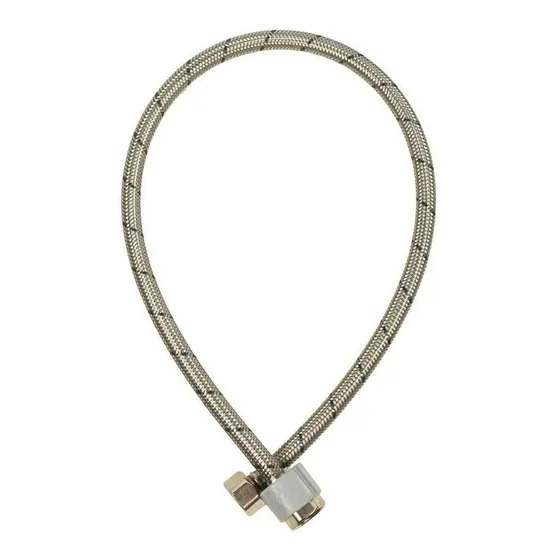 Conector Flexible 1/2 X 1/2 Pulgada X 70 Cm Plata
