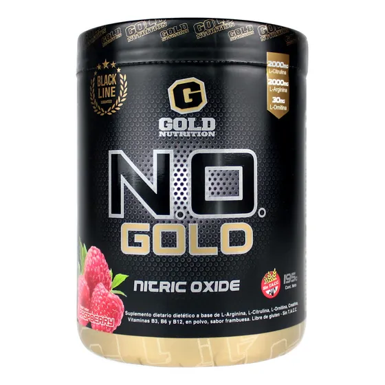 No Gold Oxido Nitrico 195gr Gold Nutrition Sabor Raspberry