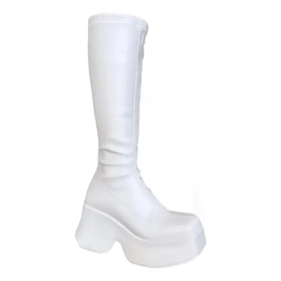 Botas Largas Mujer Estilo Bratz Botin Ecocuero Plataforma
