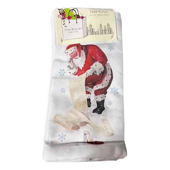 Set De 6 Servilletas, Algodon, Navideñas Isaac Mizrahi