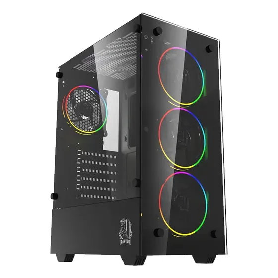 Gabinete Gamer Raptor Sentinel Mid Tower Atx Tg 4xfan Rgb