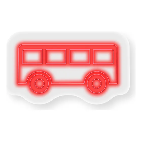 Letrero Luminoso Ledneónflex Señal Tablero Silueta Autobus