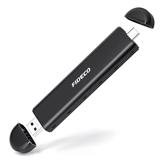 Cofre Pendrive 2en1 Ssd M.2 Nvme & Sata Usb-c & Usb-3 Fideco
