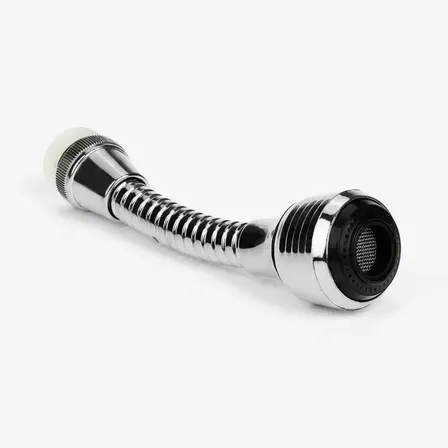 Extensor De Torneira Flexível Prata Chuveirinho Cozinha Prateado Brilhante