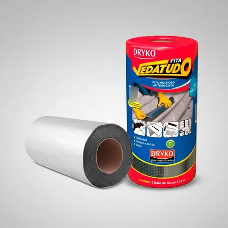 Manta Asfáltica Auto Adesiva Aluminizada - 30cm X 10m Dryko