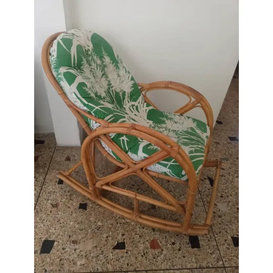 Silla Mecedora De Rattan