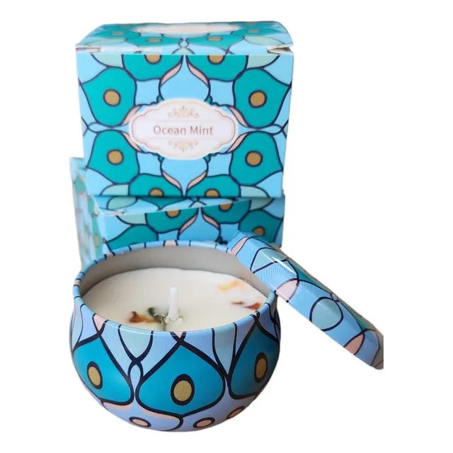 Velas Perfumadas, Individual Con Flores Secas