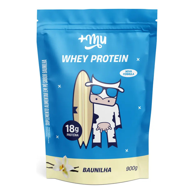 Whey Protein +Mu Proteína Concentrada Baunilha 900g Sachê Whey Protein +Mu Proteína Concentrada Baunilha 900g Sachê