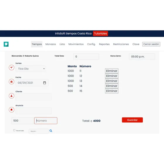 Programa Para Venta De Tiempos Infosoft Costa Rica 
