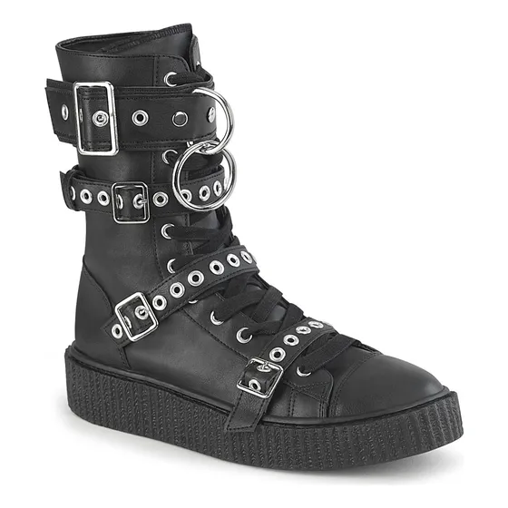 Botines Tenis C Correas Y Aros Sneeker-320 Demonia Punk Tuk